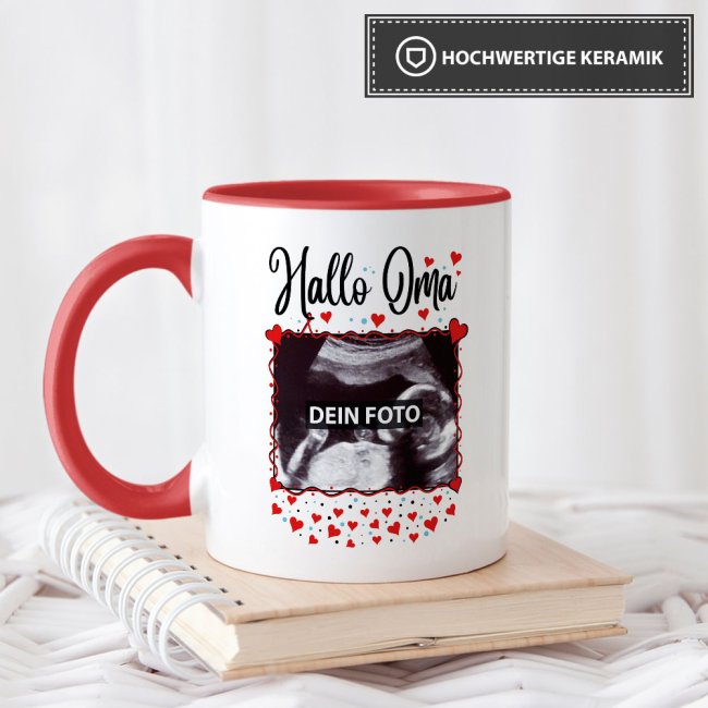 Tasse - Hallo Baby - personalisierbar mit Ultraschallbild