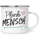 Emaille Tasse &quot;Tiermenschen&quot;