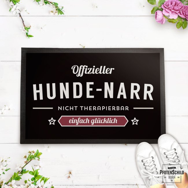 Fu&szlig;matte mit Spruch - Offizieller Hunde-Narr