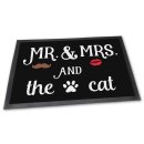 Fussmatte &quot;Mr Mrs and the cat&quot;