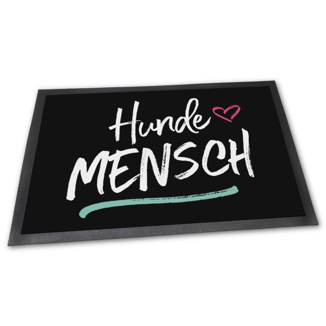 Fu&szlig;matte mit Spruch - Hundemensch Katzenmensch