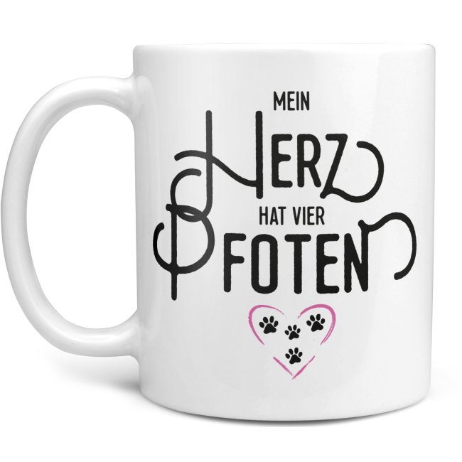 Tasse - Mein Herz hat 4 Pfoten