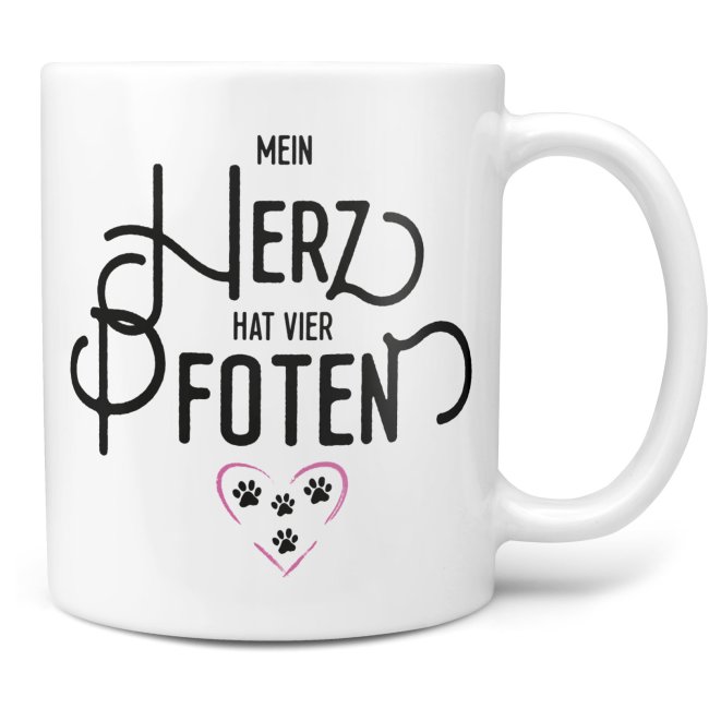 Tasse - Mein Herz hat 4 Pfoten