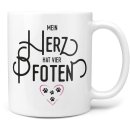 Tasse - Mein Herz hat 4 Pfoten