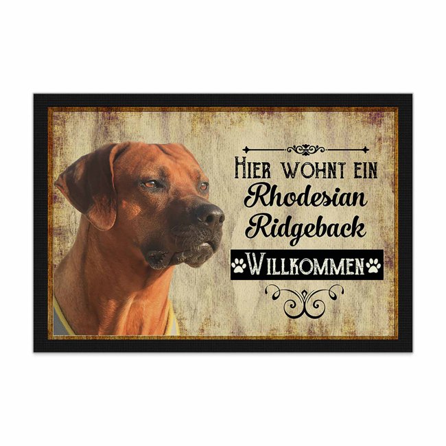 Fu&szlig;matte mit Hundemotiv - Hunderasse Rhodesian Ridgeback - 60 x 40 cm