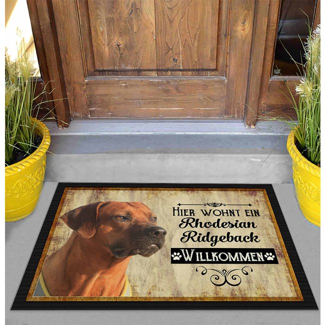 Fu&szlig;matte mit Hundemotiv - Hunderasse Rhodesian Ridgeback - 60 x 40 cm