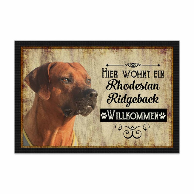 Fu&szlig;matte mit Hundemotiv - Hunderasse Rhodesian Ridgeback - 60 x 40 cm