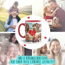 Tasse mit Fotocollage - Beste Mama - Innen &amp; Henkel Rot