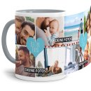 Tasse mit Fotocollage - Bester Papa - Innen &amp; Henkel...