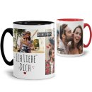 Tasse mit Fotocollage - Ich liebe Dich