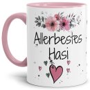 Tasse mit Spruch - Allerbestes Hasi weiblich - Innen...