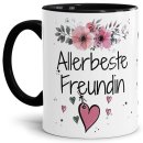 Tasse mit Spruch - Allerbeste Freundin - Innen &amp;...